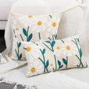 GobekUsa Botanical Floral Embroidered Cushion Cover - Country Style Decorative Pillowcase