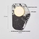 GobekUsa Carbon Steel LED Wall Lamp with Pull Chain Switch & Marble Stone Fixtures