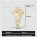 GobekUsa Crystal Hollow Chandelier: Elegant Lighting for European Villa, Hotel Lobby, and Living Room