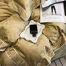 GobekUsa Jacquard Satin & Egyptian Cotton Patchwork Bedding Set - 4pcs