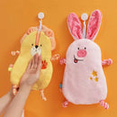 GobekUsa Cartoon Animal Bathing Hand Towel for Kids - Soft, Absorbent Coral Velvet