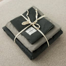 GobekUsa Japanese Grid Print Bed Set in Washed Cotton for Summer Comfort