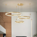 GobekUsa LED Ring Pendant Chandelier for Living Room Bedroom and Dining Room