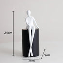 GobekUsa Geometric Base Character Statue Decor - Resin Sculpture for Aesthetic Room Ornaments