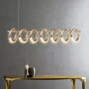GobekUsa Gold Acrylic Circle Ring LED Pendant Chandelier