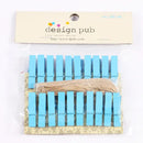 GobekUsa 50-Piece Mini Wooden Clips for Photos Crafts, 25mm Small Clothespin Decoration