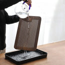 GobekUsa Bamboo Tea Tray: Simple Kung Fu Tea Set, Dual Wet/Dry Use, Efficient Storage