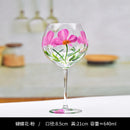 GobekUsa Crystal Hand-Painted Floral Wine Goblet - Chinese Antique Red Wine Glass