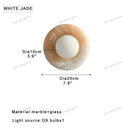 GobekUsa Jade Marble Wall Sconce Lamps: Luxury Light Fixtures for Bedroom, Bathroom, Aisle Decor