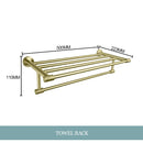 GobekUsa Gold Hardware Set: Towel Bar, Toilet Paper Holder, Robe Hook, Cup Hanger
