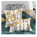 GobekUsa Daisy Floral Geometric Embroidery Pillowcase, Soft Comfortable Home Decor Cover