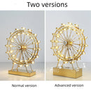 GobekUsa LED Ferris Wheel Table Lamp for Bedroom Decor Stainless Steel Night Light