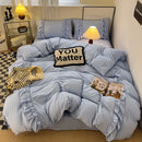 GobekUsa Lace Patchwork Duvet Cover Set, Soft Microfiber, Full Queen Size Bed Linen Pillowcase