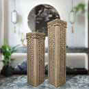 GobekUsa Chinese Antique Coin Stake Display Column for Garden and Living Room Décor