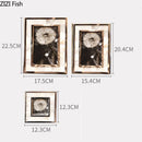 GobekUsa Golden Shell Photo Frame for Family Portrait Nightstand Decoration