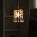 GobekUsa Crystal Brass LED Pendant Light: Modern Nordic Style, Adjustable Wire, E14 Fixture