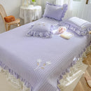 GobekUsa Handmade Lace Flowers Quilted Bedspread Coverlet Queen Double Mattress Cover