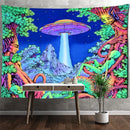 GobekUsa Jellyfish Underwater Tapestry: Psychedelic Alien Art for Home Decor