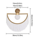 GobekUsa Coloured Tassel Glass Ball Pendant Light for Boho Minimalist Style Bedroom & Restaurant