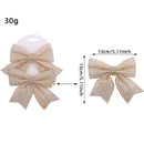 GobekUsa Diamond Bow Pendant x2 Holiday Tree Decoration Shimmering Sparkling Ornament