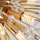 GobekUsa Golden Dandelion Crystal Chandelier: Warm Nordic LED Ceiling Lamp for Romantic Living Room.