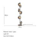 GobekUsa Glass Shade LED Floor Lamp for Home Decor, Living Room, Bedroom, Minimalist Design