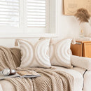 GobekUsa Geometric Embroidered Crocheted Throw Pillow Cover for a Stylish Sofa