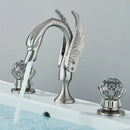 GobekUsa Gold Swan Crystal Handle Bathroom Faucet - Deck Mounted Basin Mixer Tap
