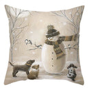 GobekUsa Christmas Soft Plush Cushion Cover Cute Rabbit Deer Pillowcase 45x45cm