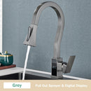 GobekUsa Black Brass Kitchen Faucet with Digital Temperature Display & Dual Water Sprayer