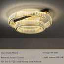 GobekUsa Gold Crystal Copper Ceiling Lamps LED Modern Home Room Decor Lighting