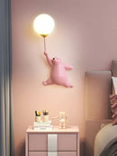 GobekUsa Bear Kids Wall Lamp Set: Boy and Girl Bear Lights for Bedroom Decor