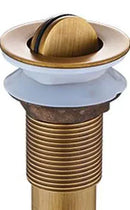 GobekUsa Brass Pop Up Sink Drain - Antique Bathroom Brass Pop-up Drain