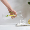 GobekUsa Clear Glass Bedside Water Carafe Set with Drinking Cup