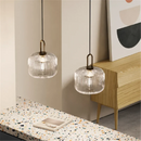 GobekUsa Glass Pendant Lights LED E27 Retro Luxury Hanging Fixtures for Dining Room