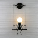 GobekUsa Little Man LED Wall Light: Modern, Simple, Creative Design for Children's Bedroom