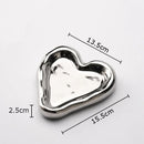 GobekUsa Heart-Shaped Jewelry Stand Tray: Earrings & Necklace Display Plate