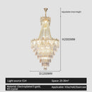 GobekUsa Elegant Crystal Duplex Chandelier for Livingroom, Hotel, and Villa