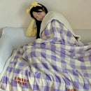 GobekUsa Cartoon Lamb Wool Blanket - Thick, Printed Coral Fleece Sofa Cover