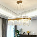GobekUsa Crystal Ceiling Pendant Light for Living Dining Room Chandelier Home Decor