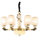 GobekUsa Luxe Jade Chandelier for Living Room, Villa, and Duplex Hall