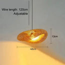 Handwoven Bamboo Pendant Light Vintage Woven Shade