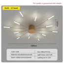 GobekUsa Acrylic Sunflower Ceiling Lamp in Brushed Antique Gold