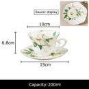 GobekUsa Camellia Porcelain Cup & Saucer Set - Elegant Tableware Coffee Mug for Afternoon Tea