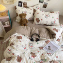 GobekUsa Korean Floral Print Single Duvet Cover: Sweet Comfort, All Seasons, Skin-Friendly