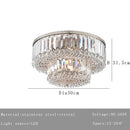 GobekUsa Large Crystal Chandelier Chrome Hanging Lamp for Dining Room Decor