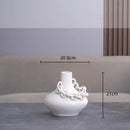 GobekUsa Geometric Chain Porcelain Vase - Stylish Room Decor & Flower Vase