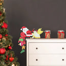 GobekUsa Christmas Door Frame Decor Set - Festive Wooden Xmas Pendants & Merry Santa Claus Stickers