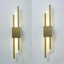 GobekUsa Black & Gold Acrylic Pipe Wall Lamp, Modern LED Room Decor Sconce