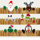 GobekUsa Christmas Door Frame Decor Set - Festive Wooden Xmas Pendants & Merry Santa Claus Stickers